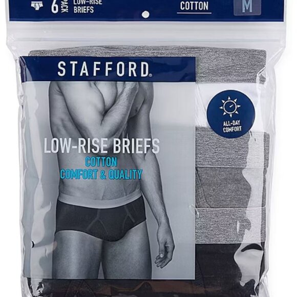 Stafford low-rise briefs 6 pack NWT Medium - Picture 1 of 3